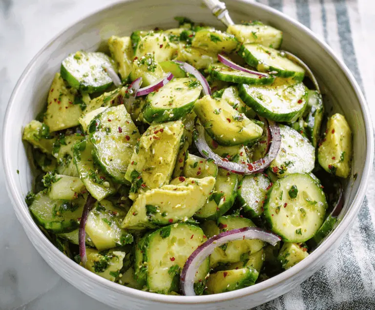 Fresh Cucumber Avocado Salad Recipe for Summer