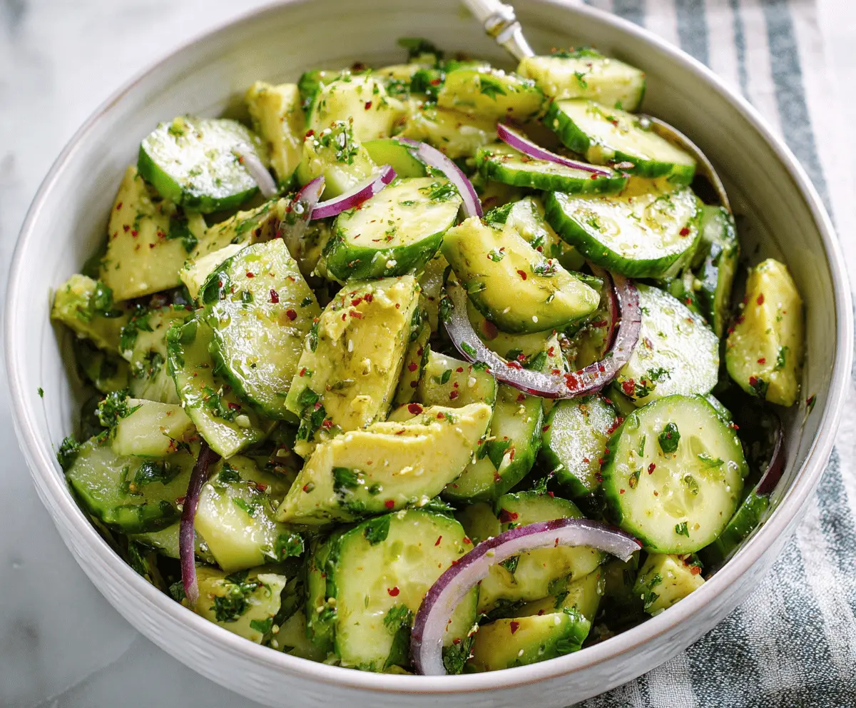 Fresh Cucumber Avocado Salad Recipe for Summer