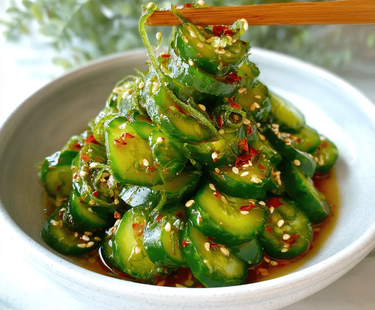 Easy Asian Cucumber Salad with Tangy Dressing
