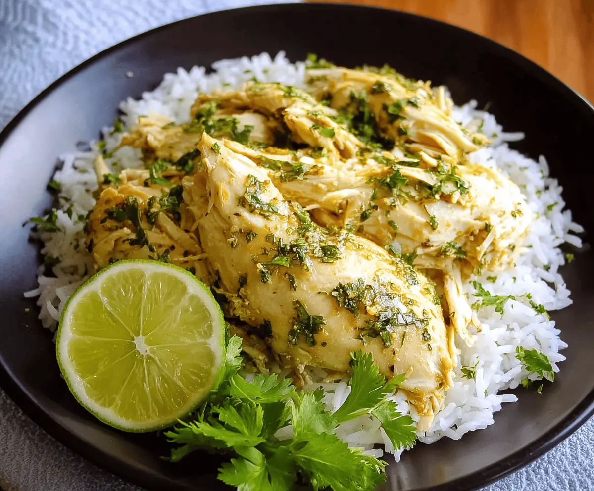 Easy Crock Pot Cilantro Lime Chicken Recipe