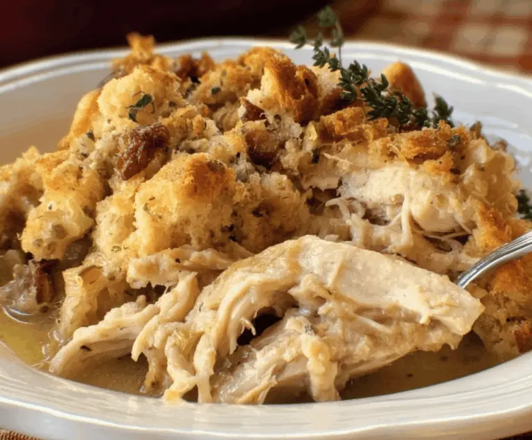 Easy Crock Pot Chicken and Stuffing Recipe