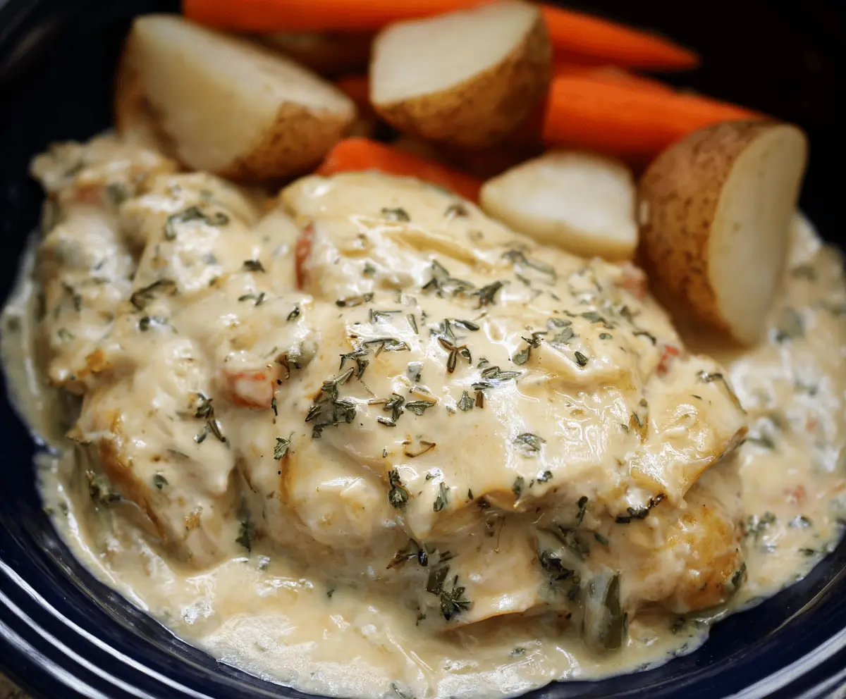 Easy Crock Pot Creamy Ranch Chicken Recipe