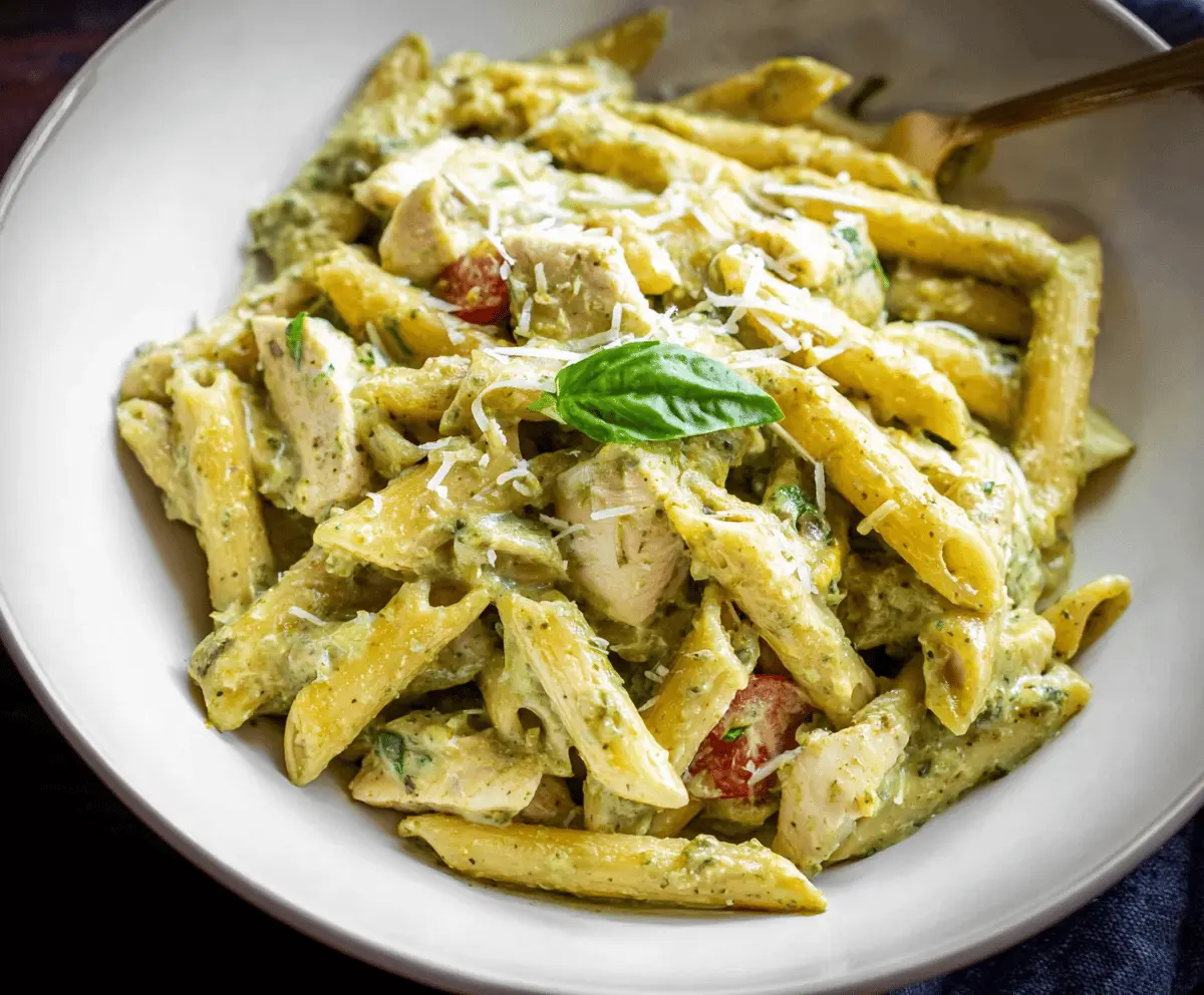 Creamy Chicken Pesto Pasta Recipe