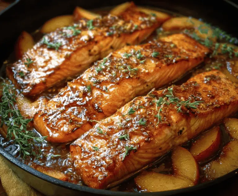 Bourbon Peach Roasted Salmon Recipe