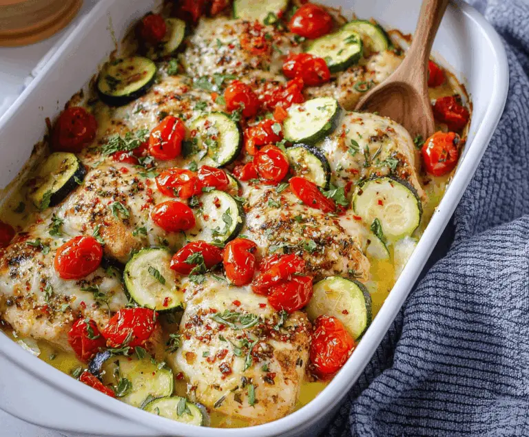 Easy Mediterranean Chicken Zucchini Bake Recipe