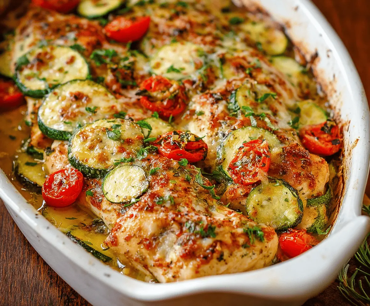 Easy Mediterranean Chicken Zucchini Bake Recipe