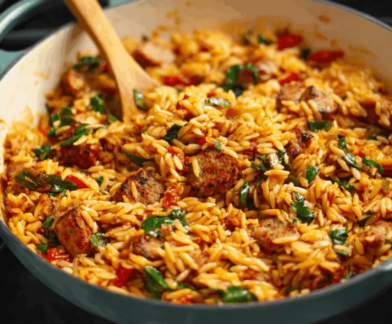Easy One-Pot Italian Sausage Orzo Pasta