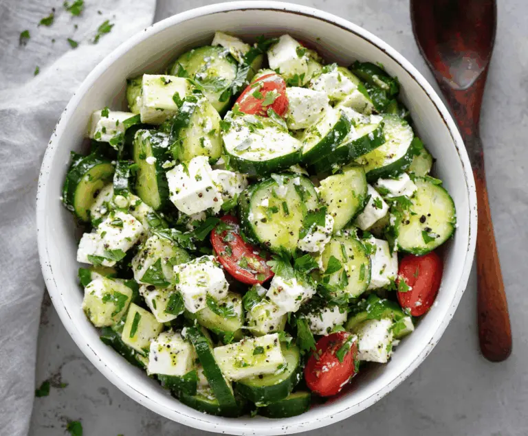 Refreshing Cucumber Feta Salad Recipe
