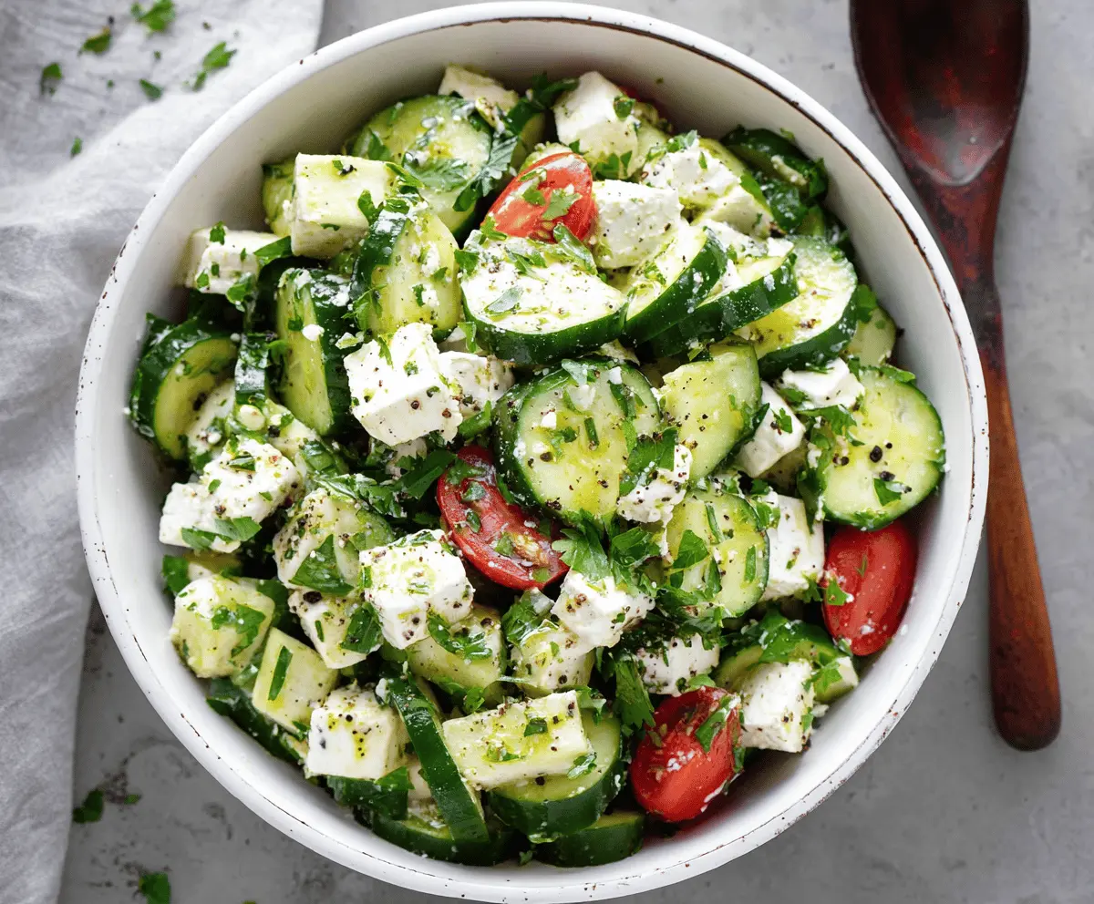 Refreshing Cucumber Feta Salad Recipe