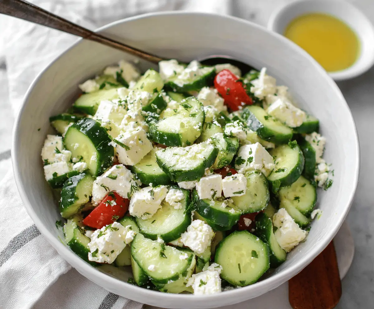 Refreshing Cucumber Feta Salad Recipe