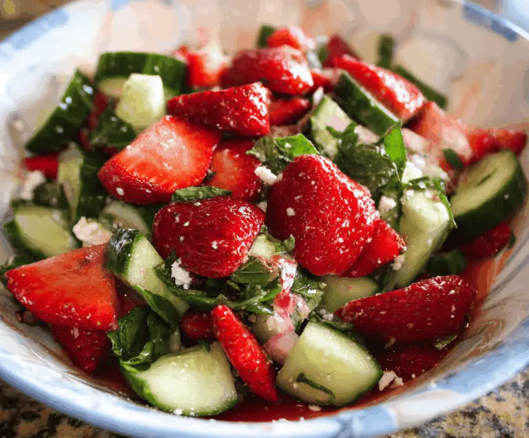 Fresh Cucumber Strawberry Salad Recipe