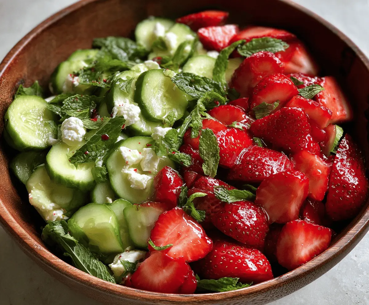 Fresh Cucumber Strawberry Salad Recipe