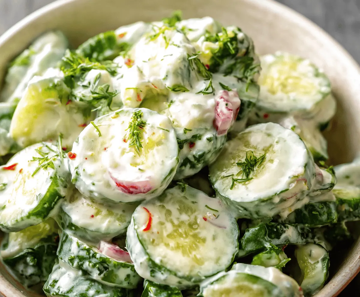 Creamy Cucumber Salad