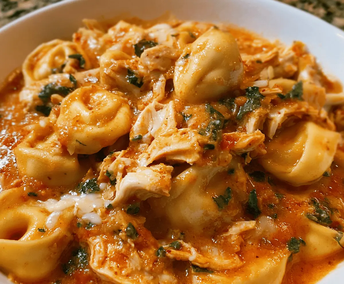 Crockpot Chicken Tortellini