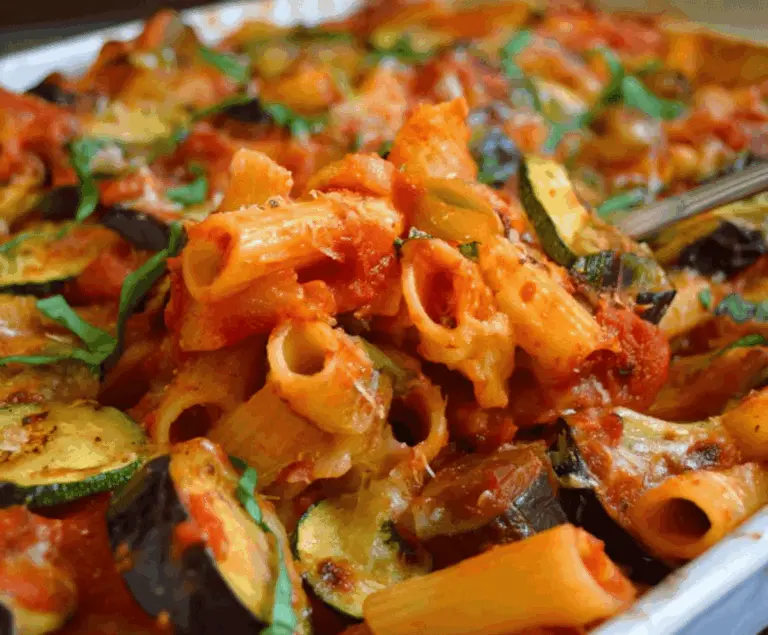 Eggplant Pasta Bake With Tomato And Zucchini