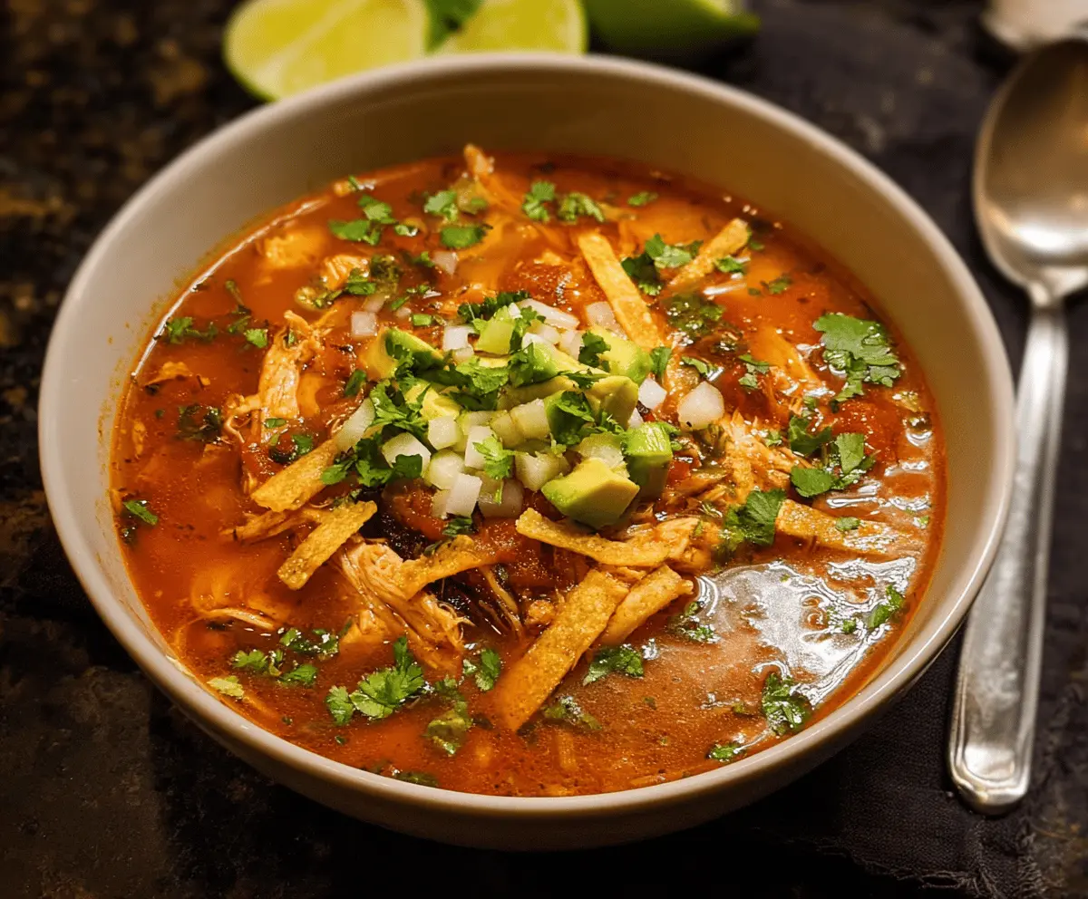 Authentic Chicken Tortilla Soup