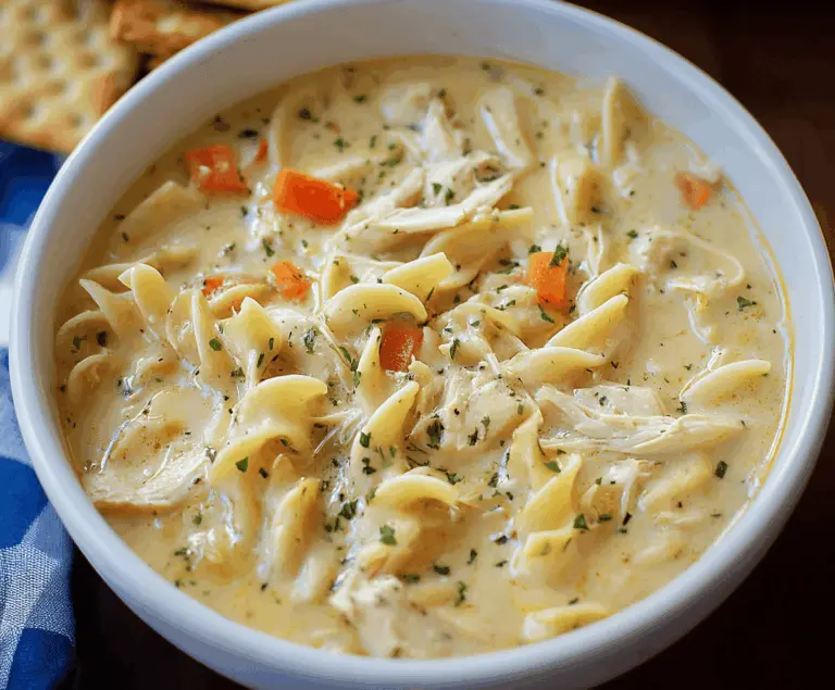 Creamy chicken noodle soup