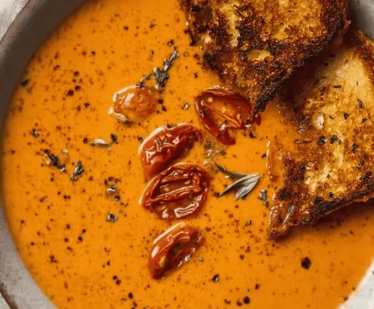 Creamy Roasted Garlic Tomato Soup