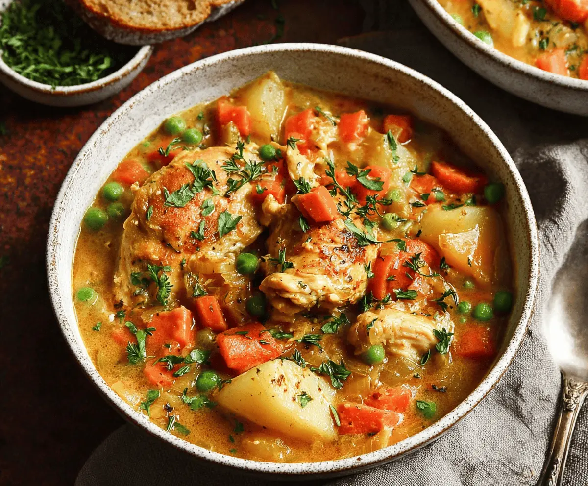 Hearty Chicken Stew with Fresh Vegetables