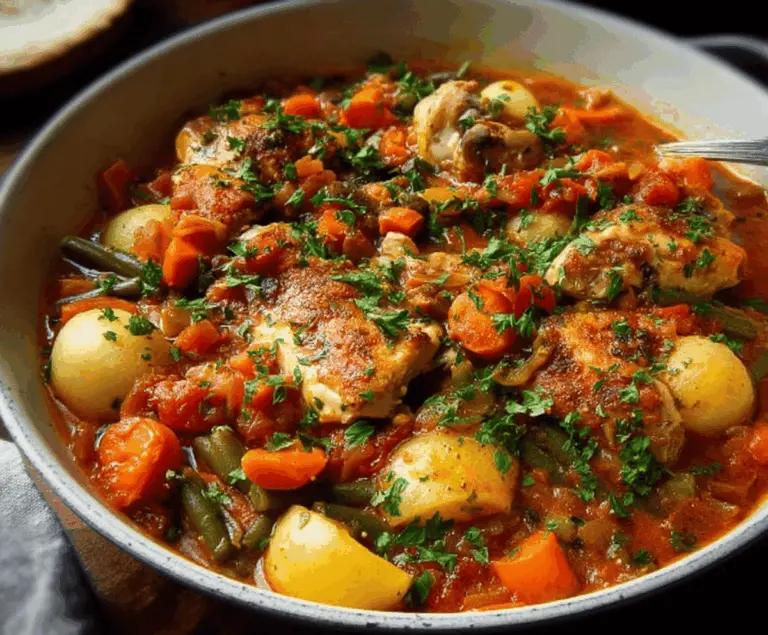 Hearty Chicken Stew with Fresh Vegetables