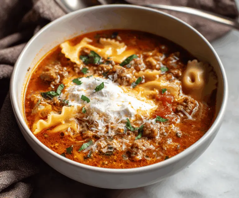 Italian Sausage Lasagna Soup
