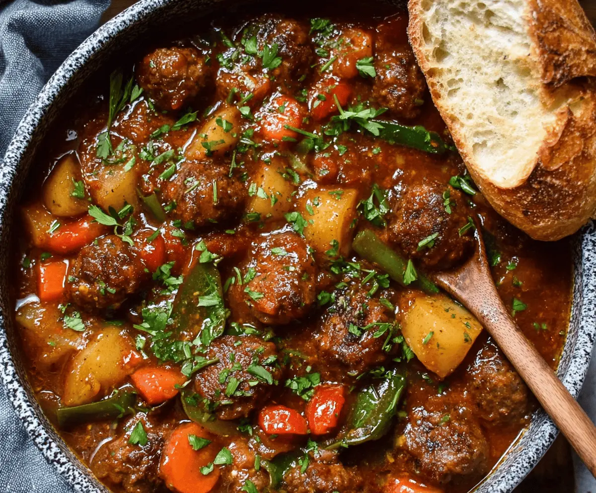 One-Pot Meatball Stew