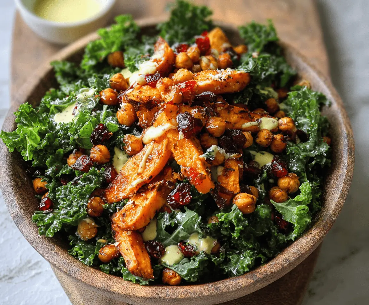 Roasted Sweet Potato Kale Salad
