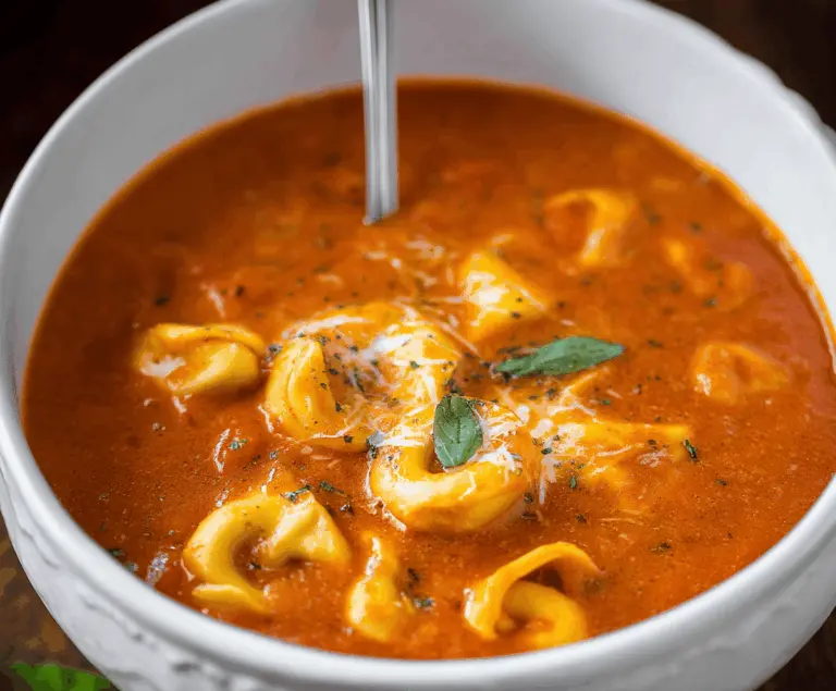 Slow Cooker Tomato Tortellini Soup