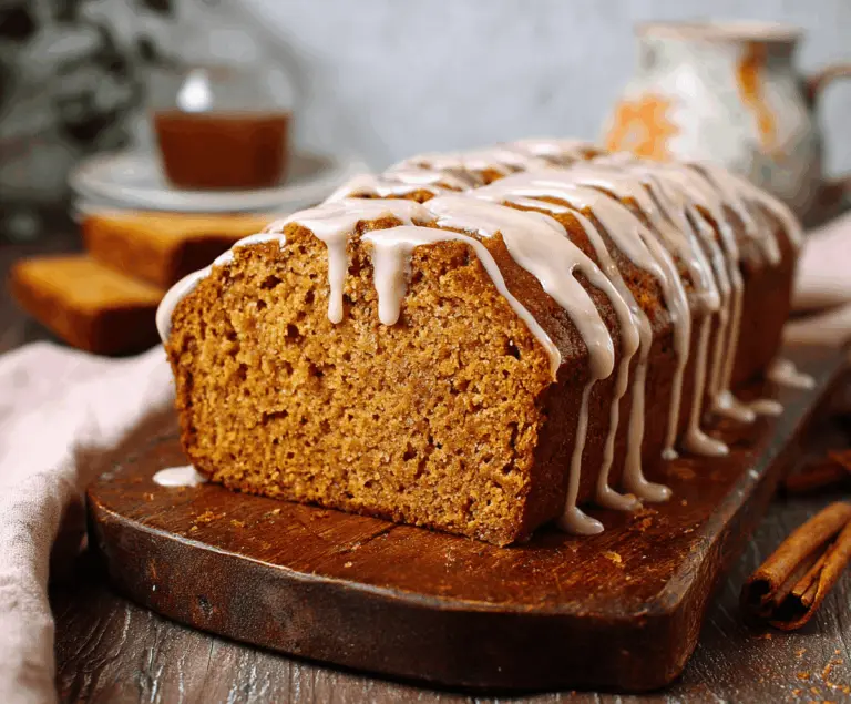 Spiced Pumpkin Bread with Cinnamon Glaze