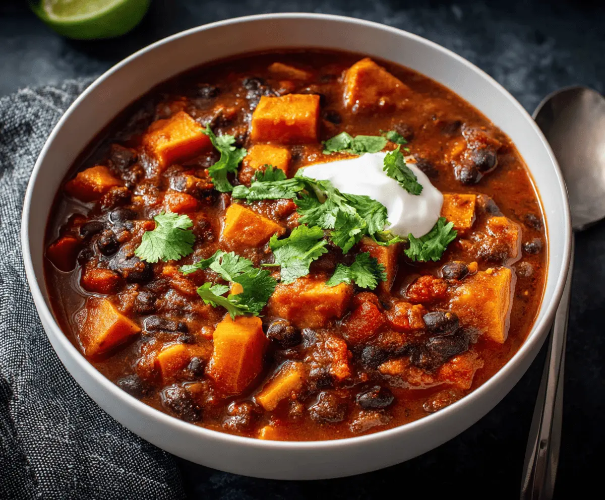 Sweet Potato Black Bean Chili