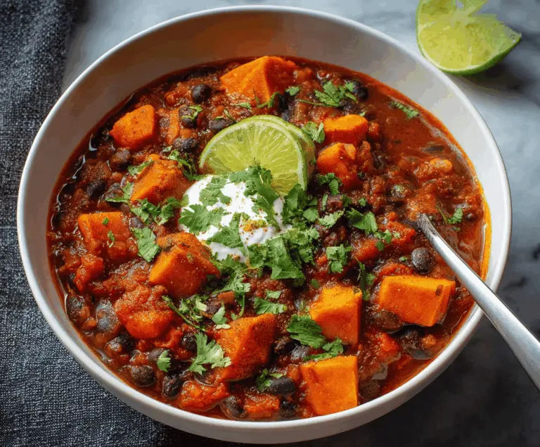 Sweet Potato Black Bean Chili