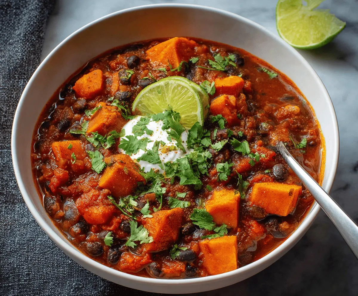 Sweet Potato Black Bean Chili