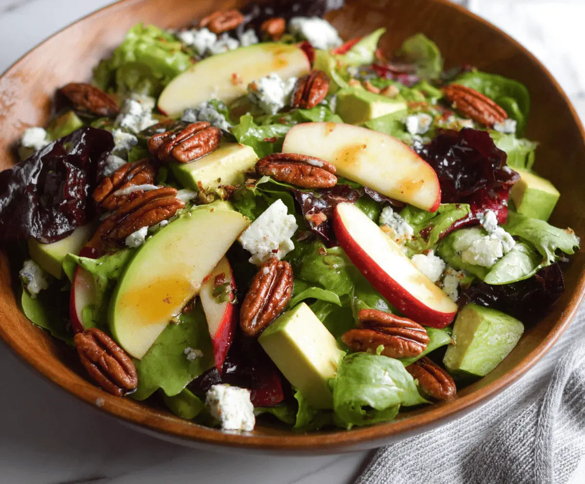 TikTok Apple Goat Cheese Pecan Salad