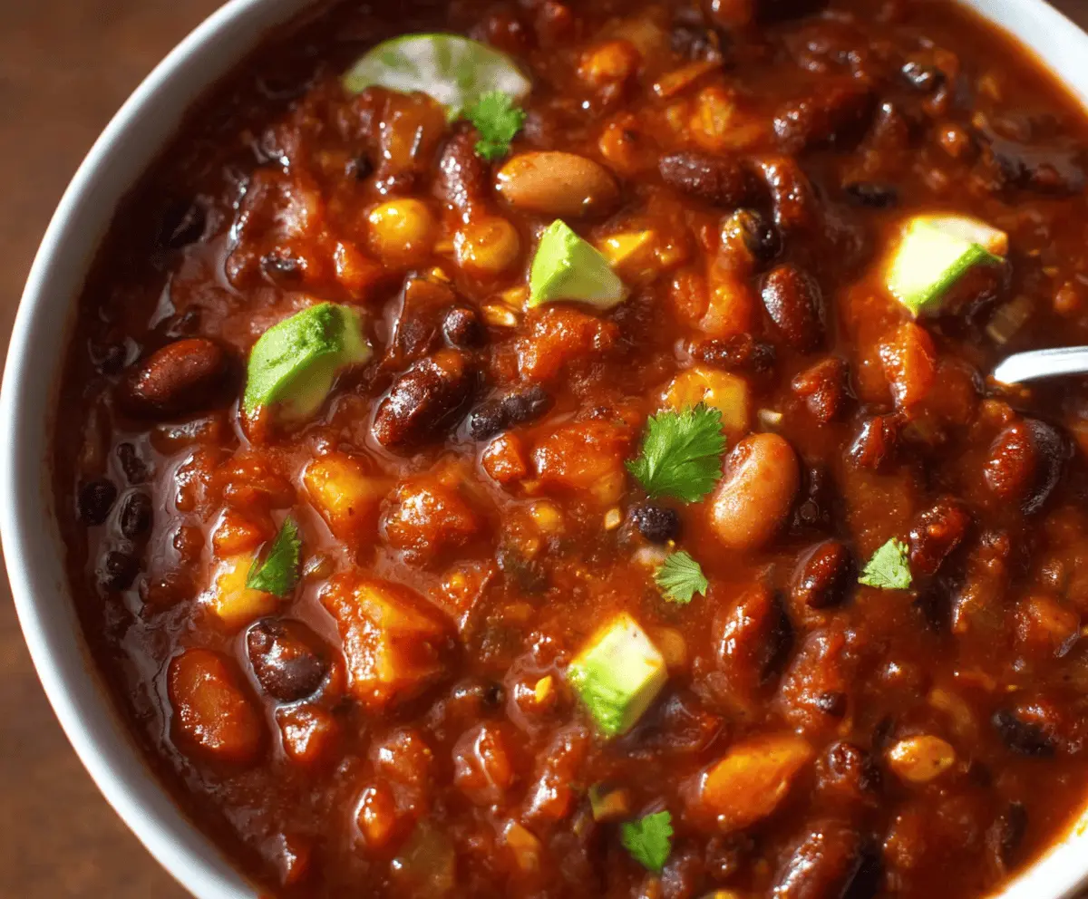 Vegetarian Three-Bean Chili