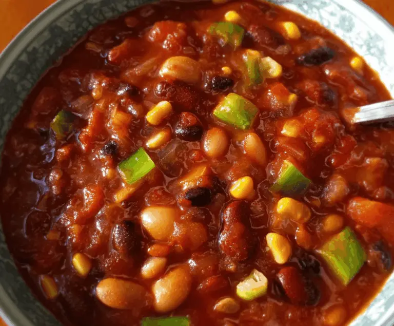 Vegetarian Three-Bean Chili