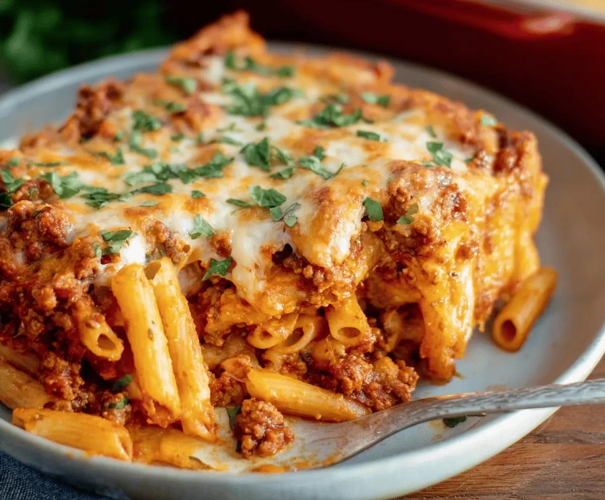 Baked Ziti with Ground Beef