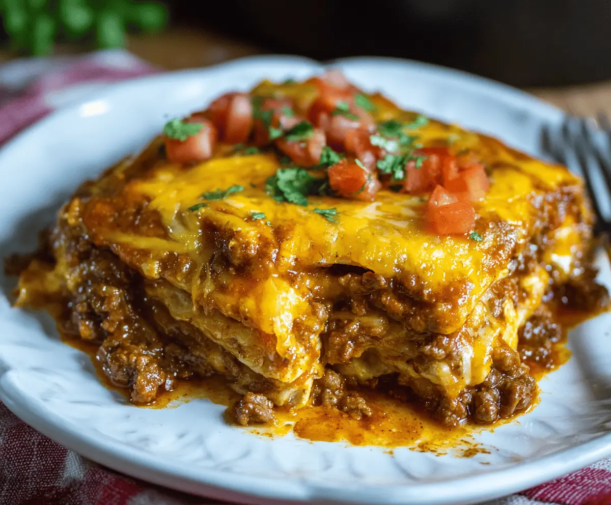 Beef Enchilada Casserole