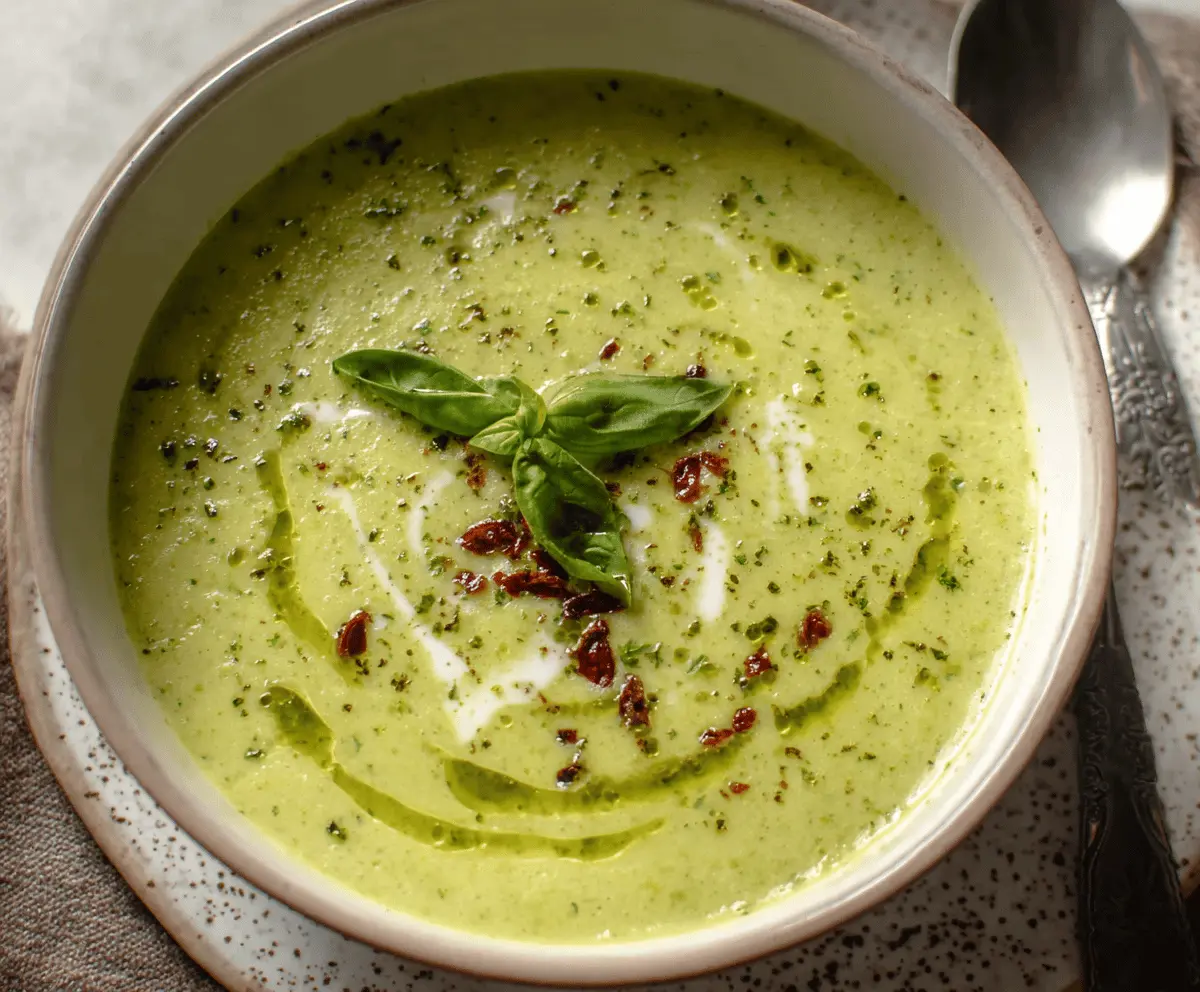 Creamy Zucchini Basil Soup Recipe - Easy & Delicious