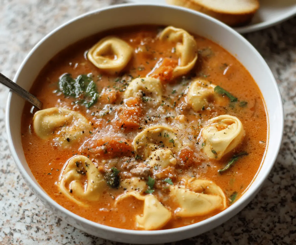 Crockpot Tortellini Soup