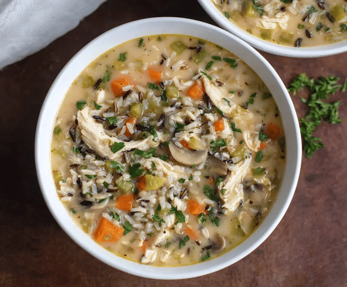 Healthy Chicken and Wild Rice Soup