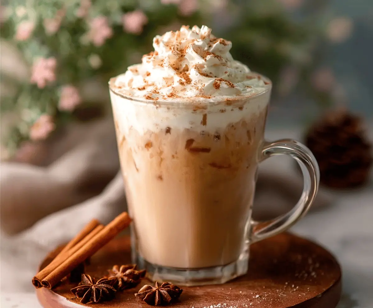 Iced Apple Crisp Cream Chai Latte