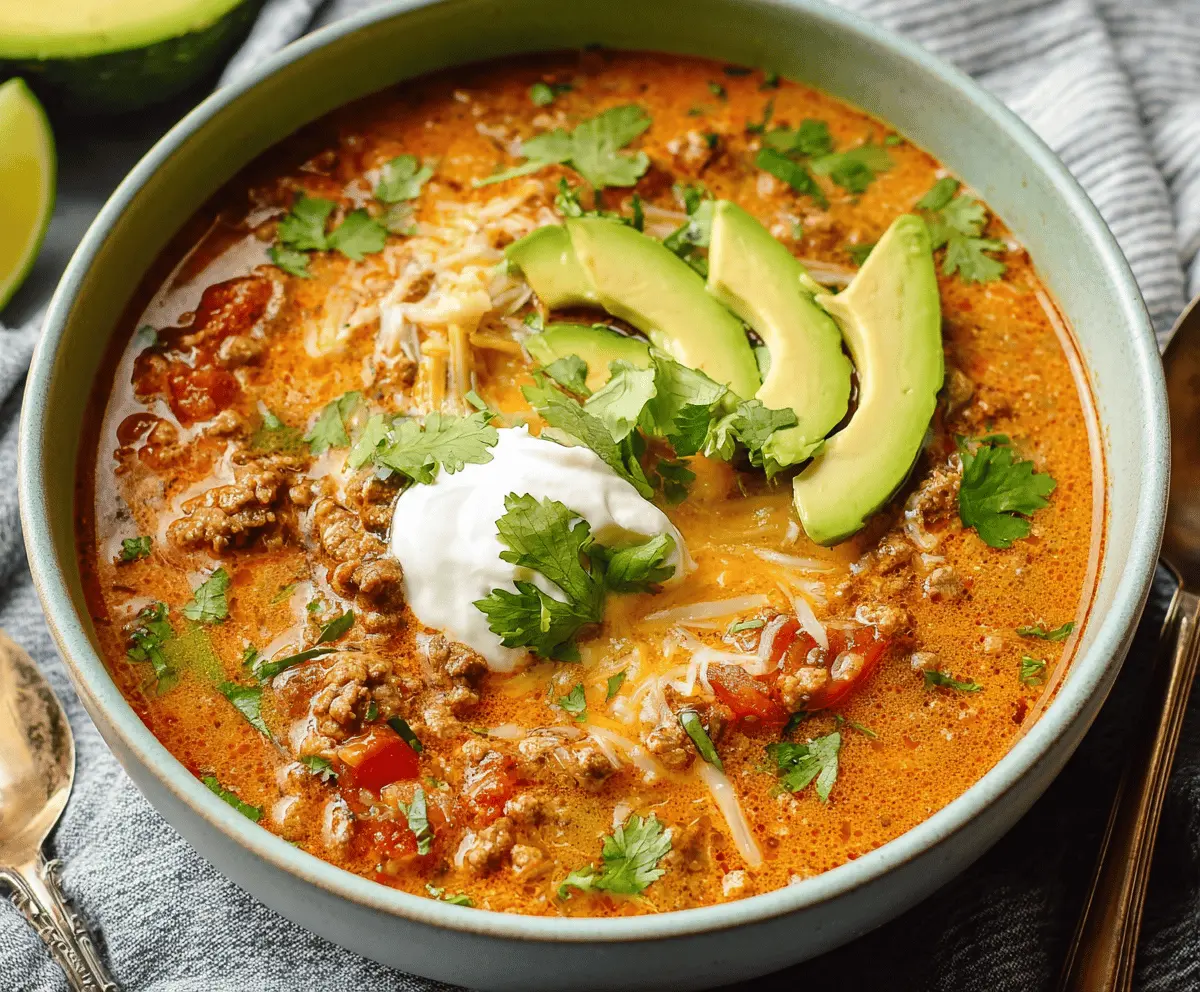 Keto Taco Soup