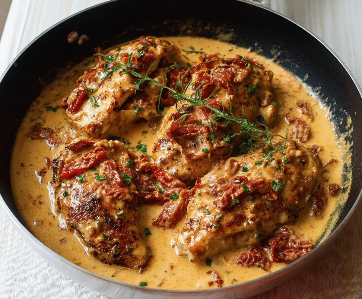 Marry Me Chicken with Creamy Sun-Dried Tomato Sauce