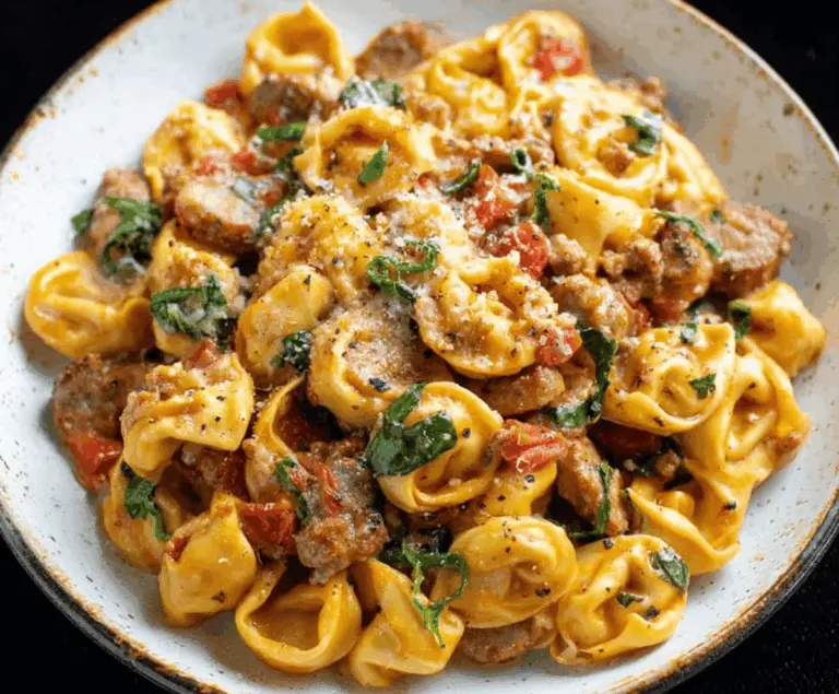 One Pan Tortellini with Sausage
