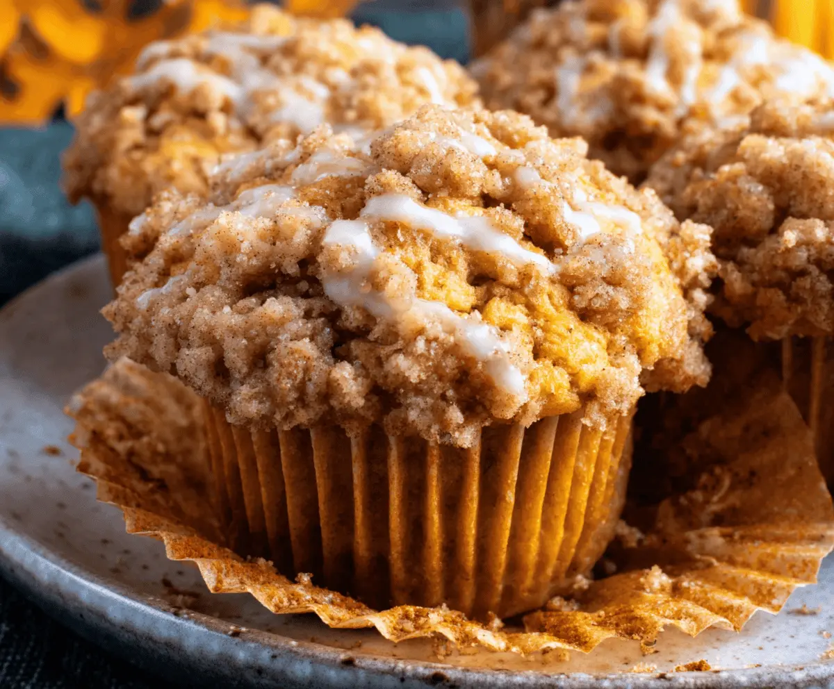 Pumpkin Apple Streusel Muffins 