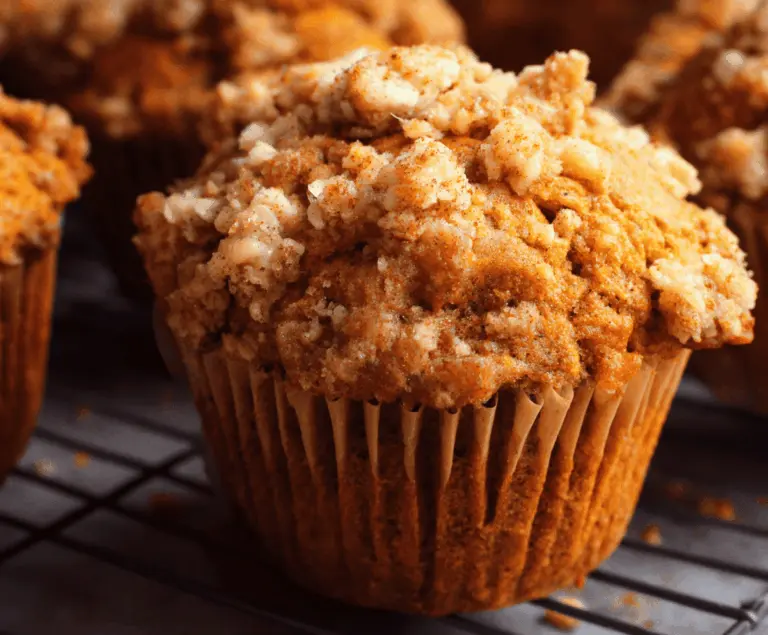 Pumpkin Apple Streusel Muffins