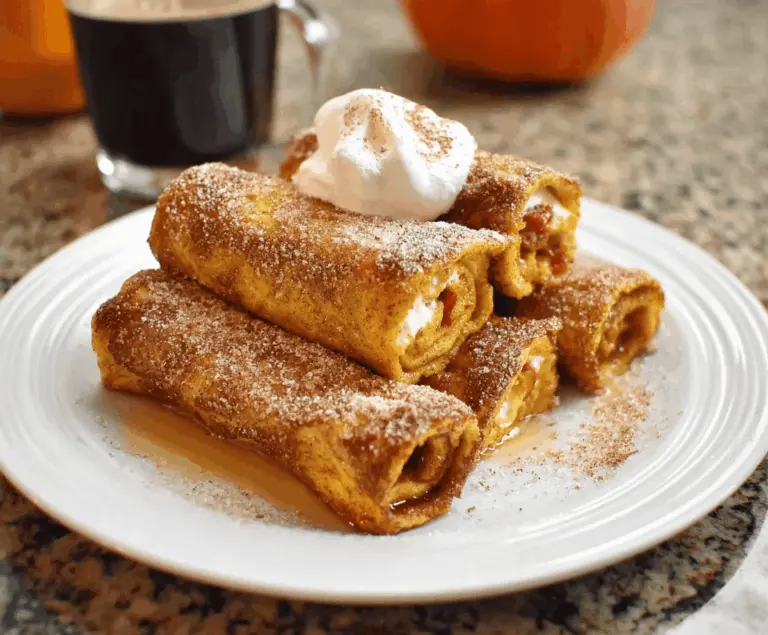Pumpkin French Toast Roll-Ups