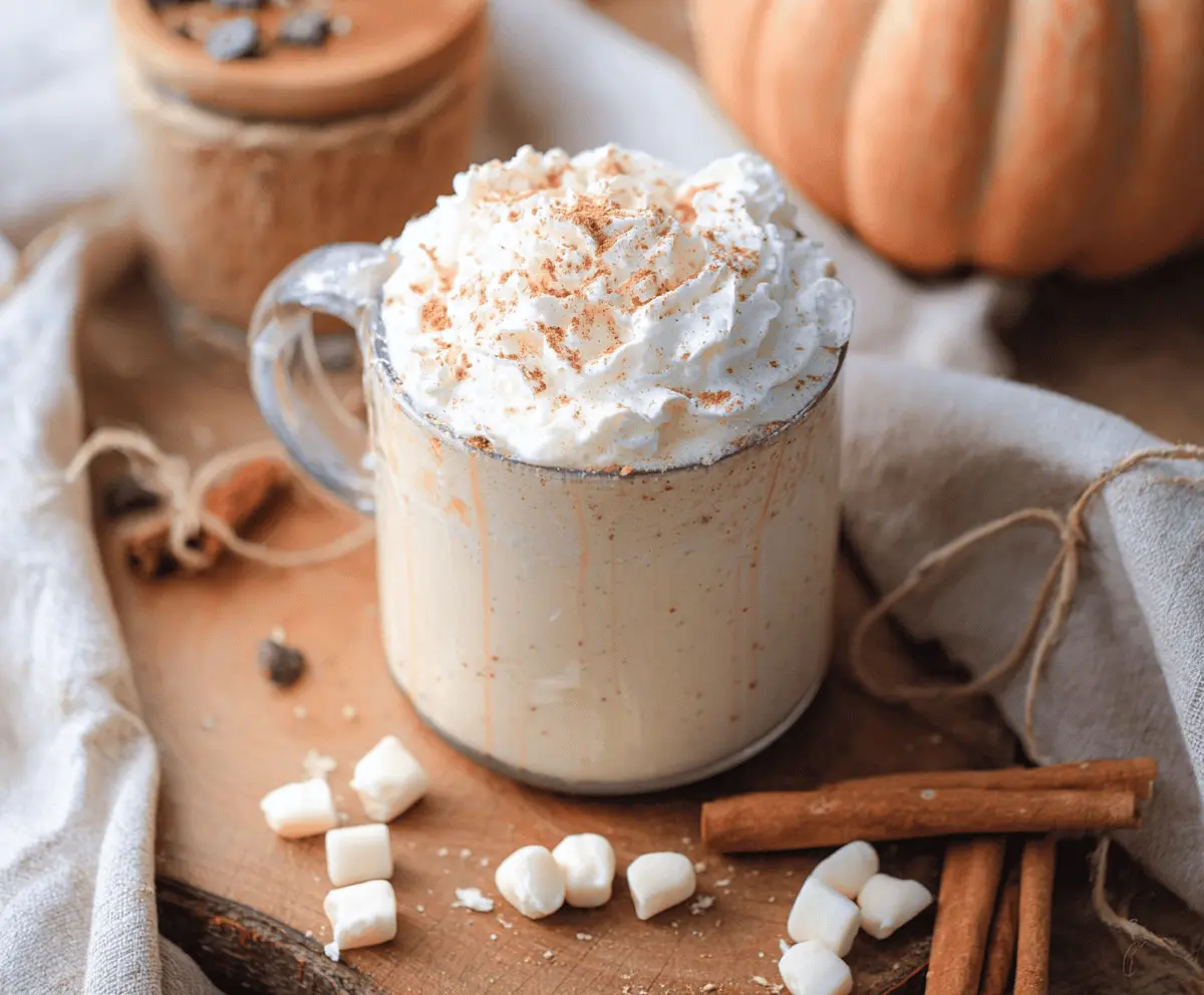 Pumpkin Spice White Hot Chocolate