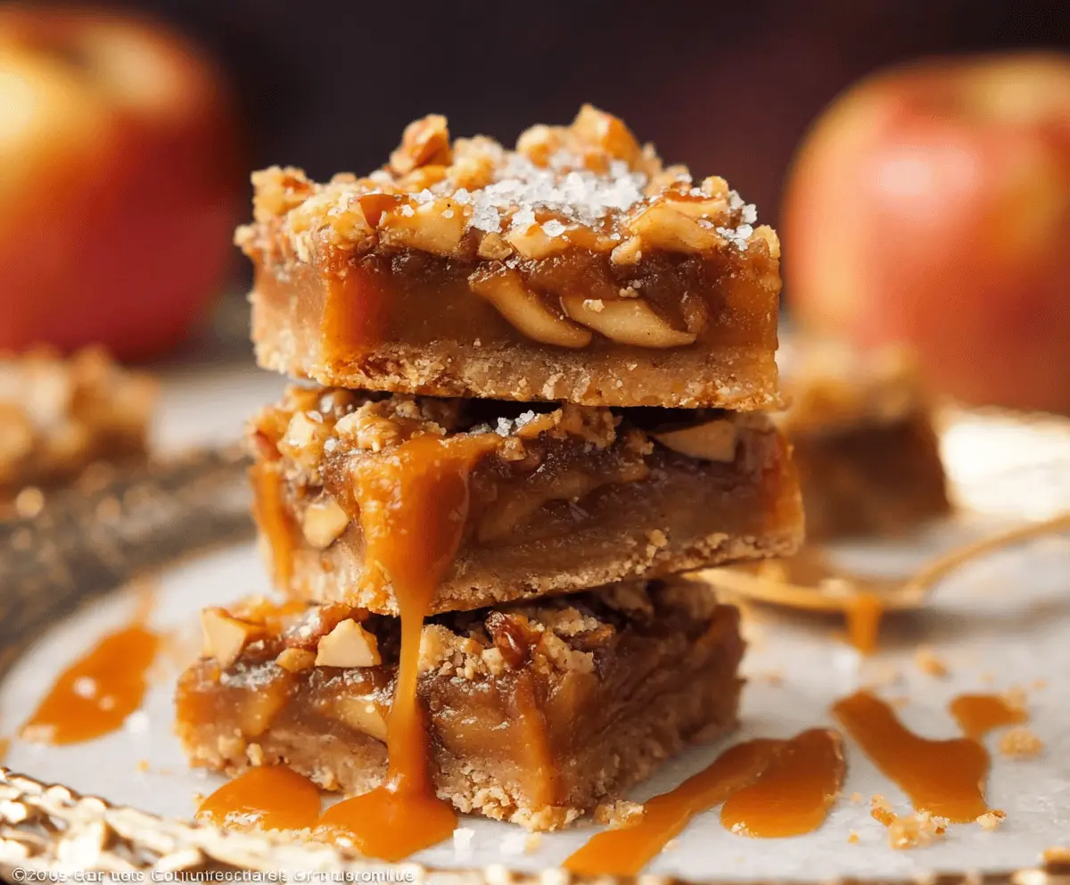 Salted Caramel Apple Bars