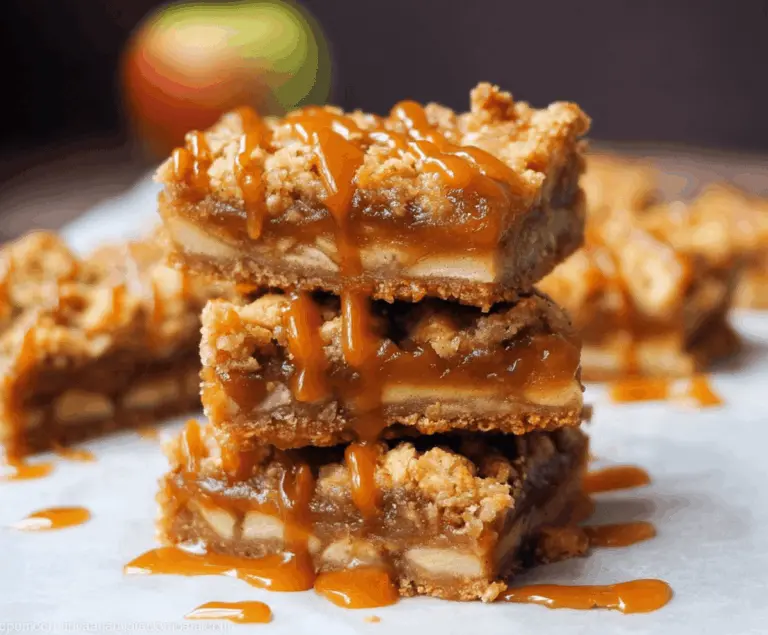 Salted Caramel Apple Bars